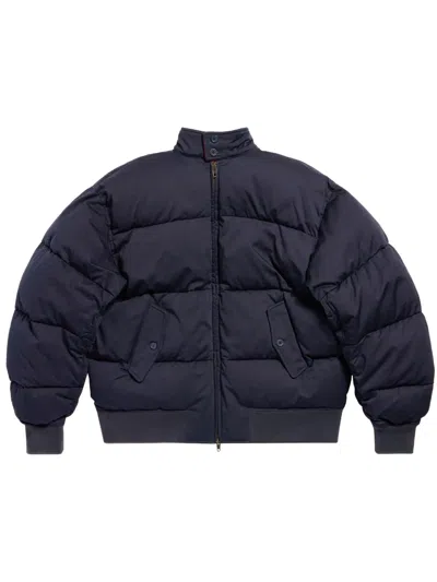 Balenciaga Harrington Cotton Puffer Jacket In Blue