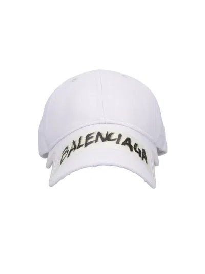Balenciaga Hat "masking Tape" In White