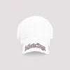 Balenciaga Blackletter Script Logo Baseball Cap In White