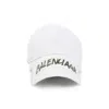 Balenciaga Baseball Cap Curved Brim Structured Eyelet Vents In White