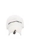 Balenciaga Distressed Embroidered Logo Baseball Cap In White