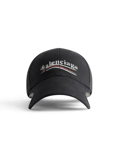 Balenciaga Hat With Logo In Black