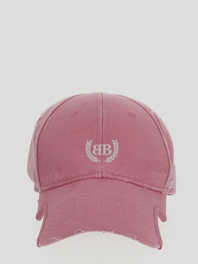 Balenciaga Embroidered Activewear Cap In Pink