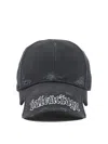 Balenciaga Black Drill Blackletter Script Cap In Black