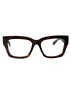 Balenciaga Havana Havana Transparent Acetate Glasses In Brown