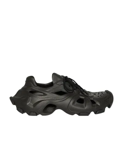 Balenciaga Hd Cutout Sneakers In Black