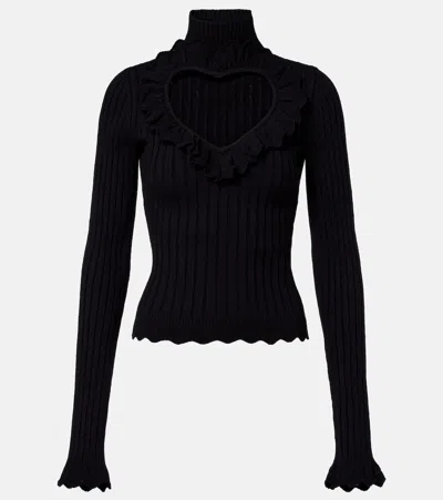 BALENCIAGA HEART COTTON-BLEND TOP