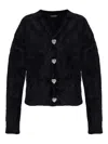 Balenciaga Heart-embellishment Cardigan In Black