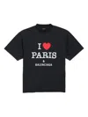 Balenciaga Heart-print T-shirt In Black