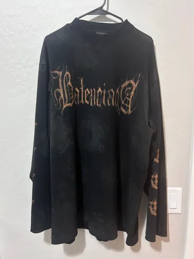 Pre-owned Balenciaga Heavy Metal Shirt In Black