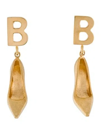 Pre-owned Balenciaga Heel Drop Earrings In Multicolor