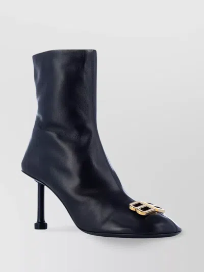 Balenciaga Heeled Boots With Metallic Embellishment And Pointed Toe In Blue