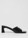 Balenciaga Dutyfree Leather Logo Mule Sandals In Black