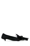 Balenciaga Louis Xv Satin Leather Pumps In Black