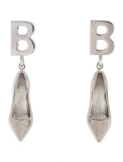 Pre-owned Balenciaga Heels Drop Earrings In Multicolor
