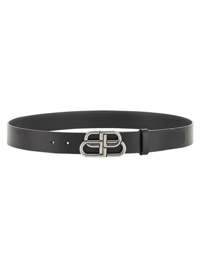 Balenciaga High Belt "bb" In Brown