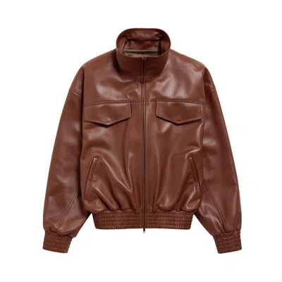 Pre-owned Balenciaga High Collar Blouson 'castor' | Brown | Women's Size Onesize