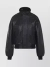 Balenciaga High Collar Long Sleeve Jacket In Black