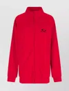 Balenciaga High Collar Ribbed Cuffs Side Pockets In Red