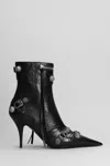 Balenciaga Cagole 50 Ankle Boots In Lamb Leather In Black