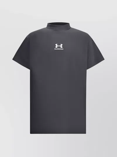 BALENCIAGA HIGH NECK OVERSIZE COTTON T-SHIRT