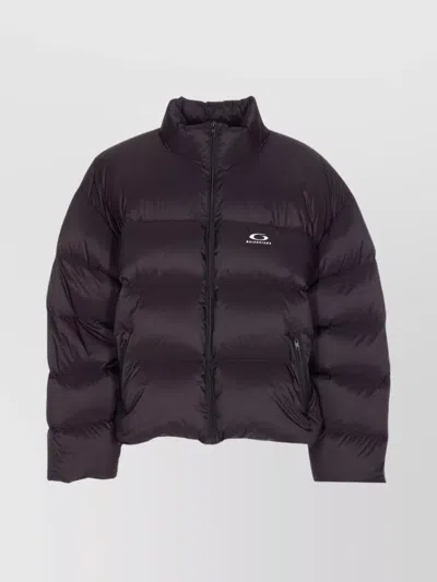 BALENCIAGA HIGH NECK PUFFER DOWN JACKET WITH POCKETS