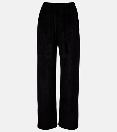 Balenciaga High-rise Wide-leg Pants In Black