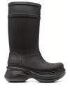 Balenciaga High-shaft Boots With Sculptural Sole In Black