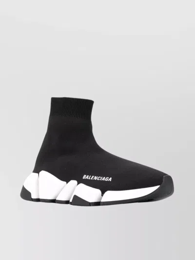 BALENCIAGA HIGH-SPEED RIBBED ANKLE SNEAKERS
