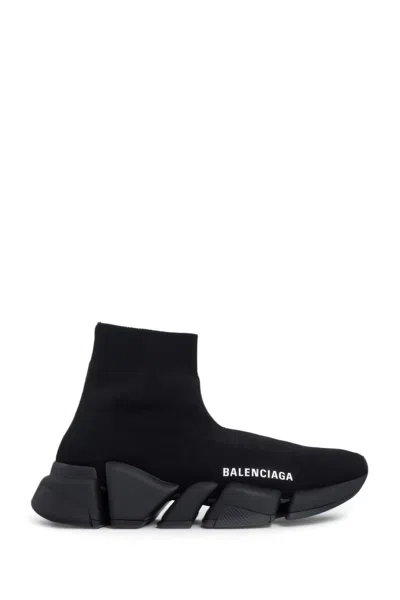 Balenciaga High-top Sock Sneakers With Streamlined Design In Black
