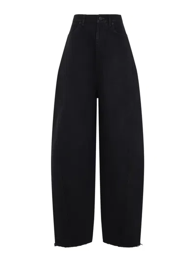 Balenciaga High Waist Barrel Twisted Jeans In Multi
