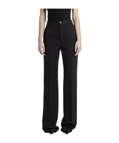 Balenciaga High Waist Dress Trousers In Black