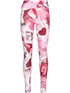 Balenciaga High-waist Printed Leggings In Pink