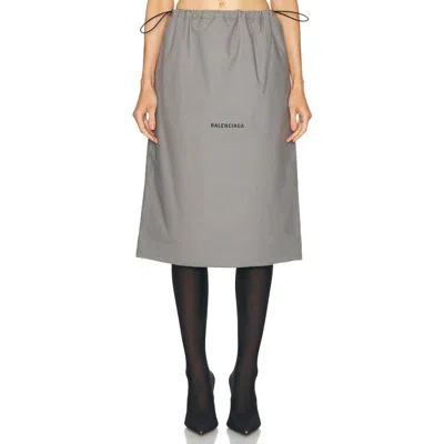 Balenciaga High Waist Shoe Bag Skirt In Gray