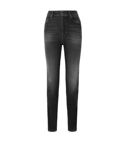 Balenciaga High Waist Skinny Jeans In Black