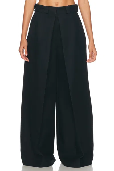 Balenciaga Black High-waisted Wide-leg Pants In Neutral