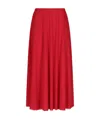 Balenciaga Midi Jacquard Skirt In Red