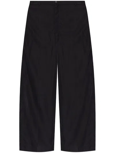 Balenciaga High-waisted Oversized Trousers In Multicolor