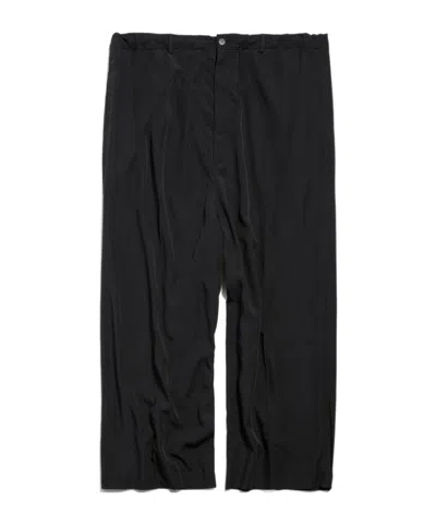 Balenciaga High-waisted Oversized Trousers In Black