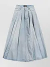 Balenciaga Maxi Skirt With Innovative Design And Five-pocket Style In Blue
