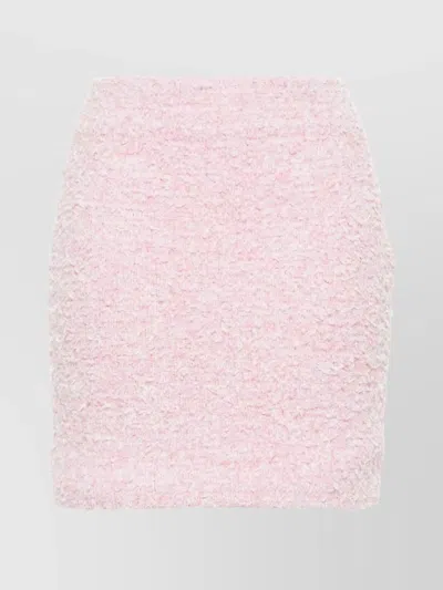 Balenciaga High-waisted Tweed Mini Skirt In Pink