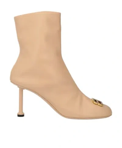 Balenciaga High-heeled Ankle Boots In Brown