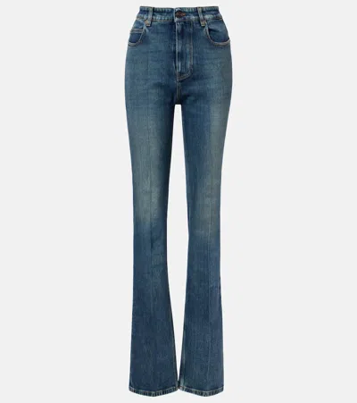 Balenciaga High-rise Straight Jeans In Blue