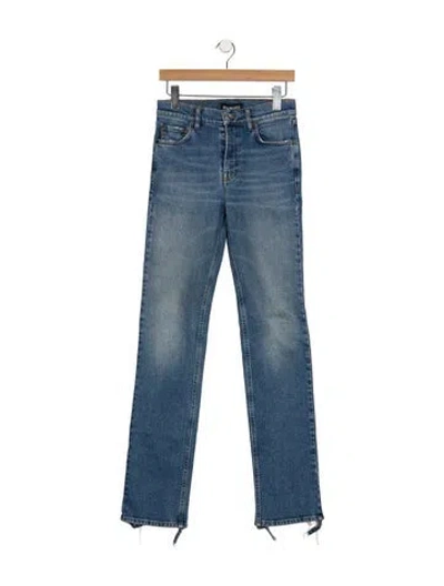 Pre-owned Balenciaga High-rise Straight Leg Jeans In Blue