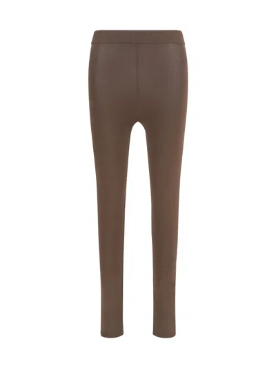 Balenciaga High-rise Viscose-blend Leggings In Brown