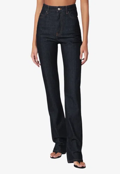 Balenciaga High-waist Straight-leg Jeans In Blue