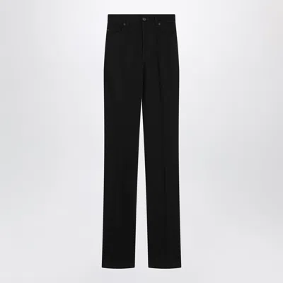 Balenciaga High-waisted Cotton Jeans In Black