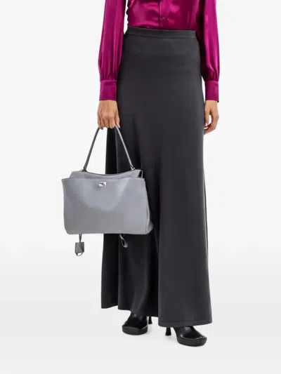 Balenciaga High-waisted Maxi Skirt In Gray