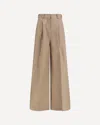Balenciaga High Waist Pants Wide Leg Belt Loops In Sand