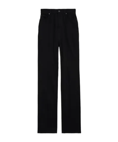 Balenciaga High-waisted Slim-fit Jeans In Black